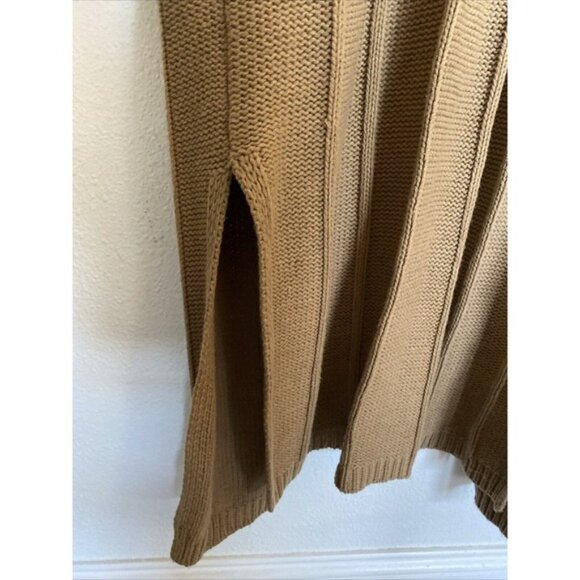 Final Touch Womens Cardigan Duster Open Front Thick Knit Brown S/M Boho Classic - Picture 4 of 8